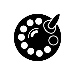 painting art palette glyph icon 