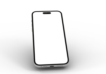 High-quality image of a modern smartphone with a blank screen, perfect for app presentations or website mockups.