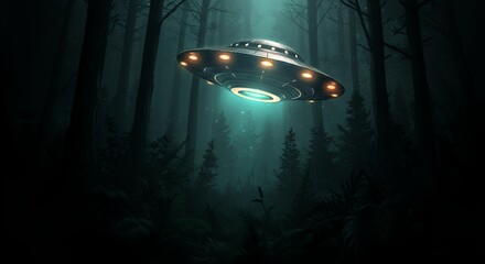 Ufo in forest