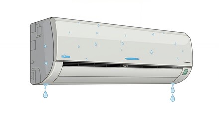Wall mounted air conditioner with condensation