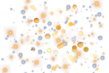 Christmas Bokeh dust blurred overlay, glowing stars glitter particles shine new year effect, png image 