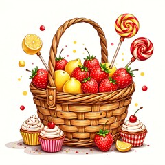 Inside a glass snow globe, two gingerbread figures stand beside a decorated Christmas tree, surrounded by snowflakes and colorful ornaments, radiating holiday joy.
