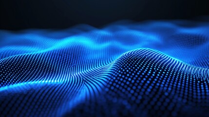 artificial. Abstract blue LED light patterns creating a futuristic ambiance on a dark background. product launch decks, UI/UX mockups, designed for data visualization dashboards and holographic UIs.