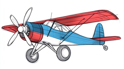 Vintage airplane illustration