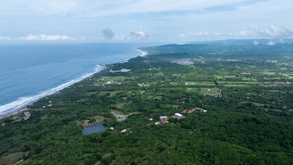 Obraz premium Aerial View of Popoyo Coastline, Nicaragua
