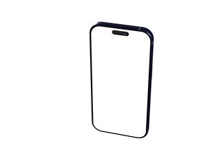 Clean, modern smartphone mockup with blank screen, ideal for app presentations or website designs.