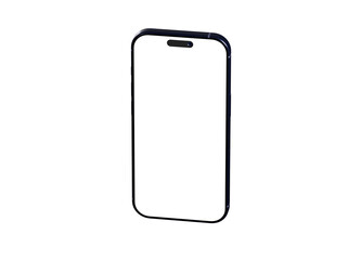 Clean smartphone mockup with blank screen, perfect for app presentations or website designs.  High-resolution image.