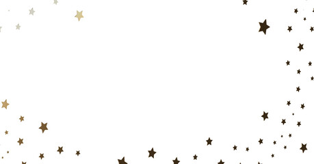 Gold and Brown Stars on White