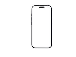 High-quality image of a modern smartphone with a blank screen, perfect for app presentations or website designs.