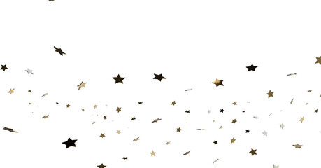 Gold Star Confetti on White Background