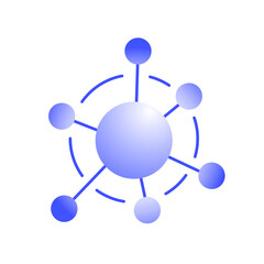 Abstract network illustration of interconnected nodes representing communication, data, and connections for technology and business