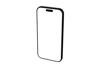 High-quality image of a modern smartphone with a blank screen, perfect for app presentations or website mockups.