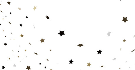 Scattered Stars on White Background