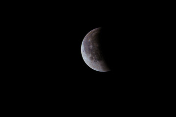 Moon partial eclipse. Partial lunar eclipse of September 2025.