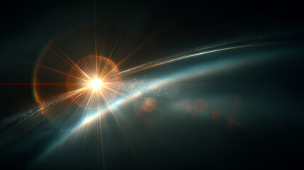 Fototapeta premium Explosive Burst of Light in Outer Space
