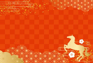 2026年・午年　お正月セール用バナー　年賀状　横