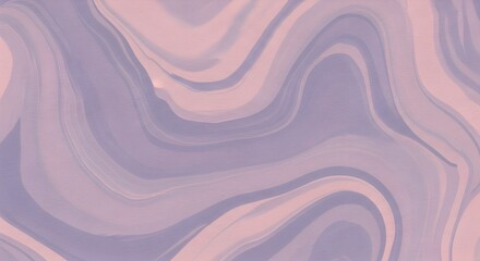 Soft pastel waves of lilac and pink paint create an abstract fluid motion