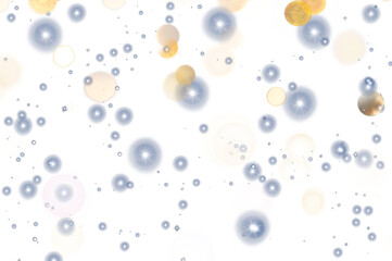 Christmas Bokeh dust blurred overlay, glowing stars glitter particles shine new year effect, png image 