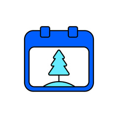 Icon a Christmas, isolated against a clean background.