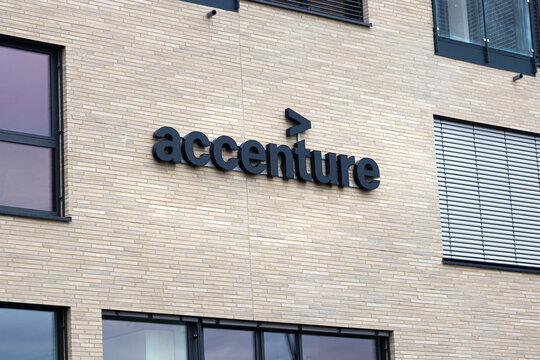 siegburg, nrw, germany - 13 09 2025: a accenture logo