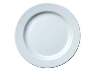 White dinner plate isolated on black background simple elegant design, Isolated On White, Png Transparent