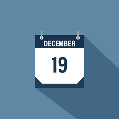 19 December calendar vector illustrations