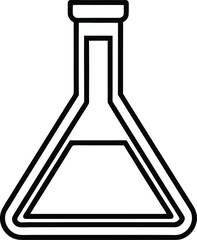 laboratory flask innovation outline icon vector.