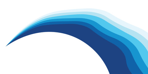 Sea waves layered vector background illustration and sea beach vector illustration.