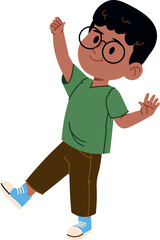 Happy Boy with Glasses