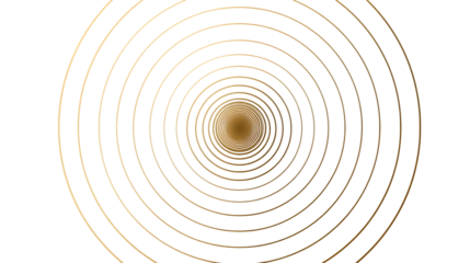 3d render concentric circles on white background 