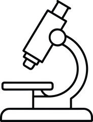 microscope testing quality outline icon vector.