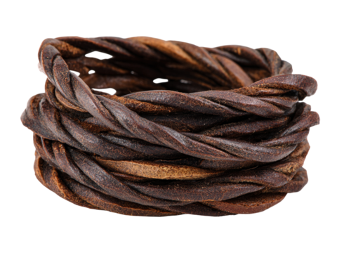 Rustic twisted leather bracelet, a timeless accessory for an adventurous spirit and a touch of rugged elegance, perfect for everyday wear or as a unique gift for him or her.