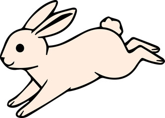 An illustration of a rabbit 토끼 일러스트