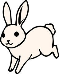 An illustration of a rabbit 토끼 일러스트
