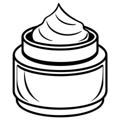 Moisturizing Cream line art vector