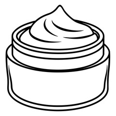Moisturizing Cream line art vector