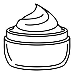 Moisturizing Cream line art vector