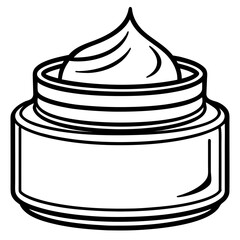 Moisturizing Cream line art vector