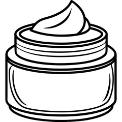 Moisturizing Cream line art vector