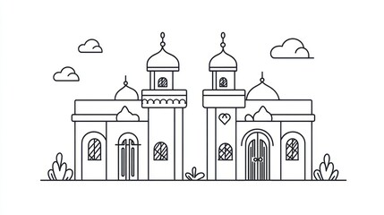 Obraz premium Outline mosques