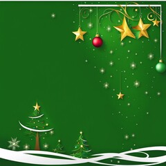 D&eacute;cor vert sur le th&egrave;me de no&euml;l.