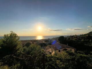 Agropoli town by night in Italy