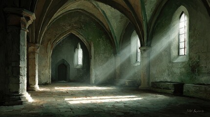 Obraz premium Sunlit Arches Interior