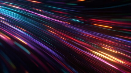 Vibrant multicolor light streaks creating dynamic abstract motion effect