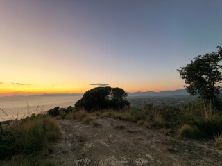 Agropoli town by night in Italy