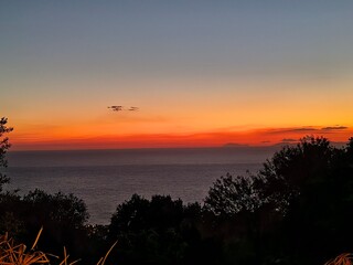 Agropoli town by night in Italy
