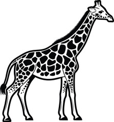 Naklejka premium African Safari Wildlife Illustration. Safari Animals in Savannah. Lion and Elephant Safari Scene. Safari Giraffe Standing Tall. Safari Zebra in Grassland. Safari Rhino Wildlife Art. Safari Animals