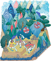 Modern Spirit of Korean Mask Dance in Korea’s Scenic Nature