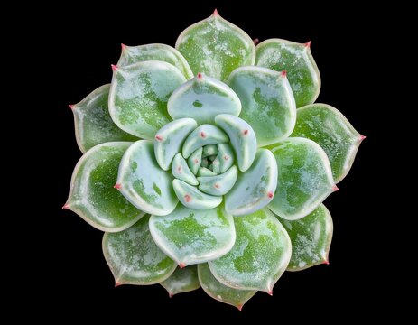 Close-up succulent, rosette pattern, vibrant green