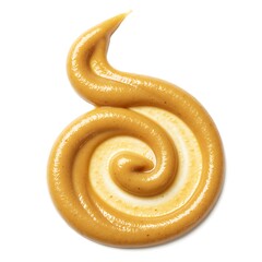 Obraz premium mustard swirl, isolated on white background